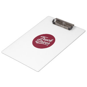 LKW-Fahrer-Script-Typografie-Geschenk Klemmbrett