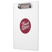 LKW-Fahrer-Script-Typografie-Geschenk Klemmbrett (Links)