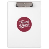 LKW-Fahrer-Script-Typografie-Geschenk Klemmbrett (Vorderseite)