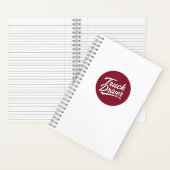 LKW-Fahrer-Script-Typografie-Geschenk Notizblock (Innen)