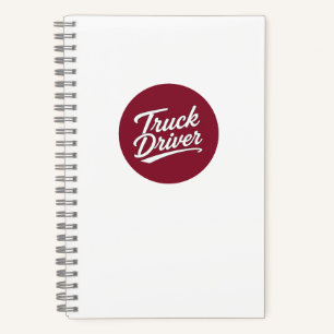 LKW-Fahrer-Script-Typografie-Geschenk Notizblock