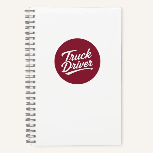 LKW-Fahrer-Script-Typografie-Geschenk Notizblock (Vorderseite)