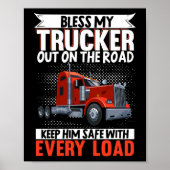 Lkw-Fahrer segne meinen Lkw auf der Straße aus Poster (Vorne)