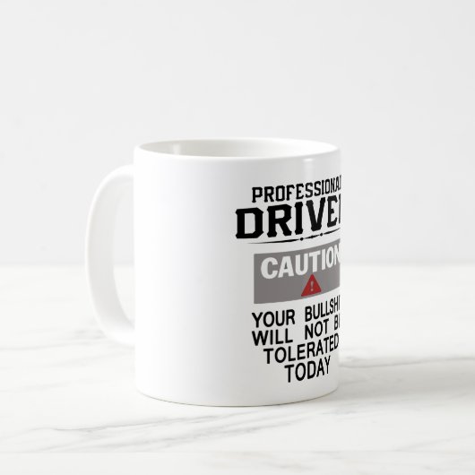 LKW-Fahrer-Sicherheit Kaffeetasse (Vorderseite Links)