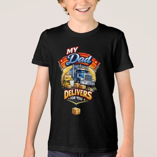 LKW-Fahrer Tri-Blend Shirt (Vorderseite)