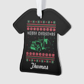 Lkw-Fahrer Uggge Weihnachtskraut Ornament (Vorderseite)