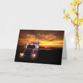 Lkw-Fahrer Vatertag Karte (Gelbe Blume)