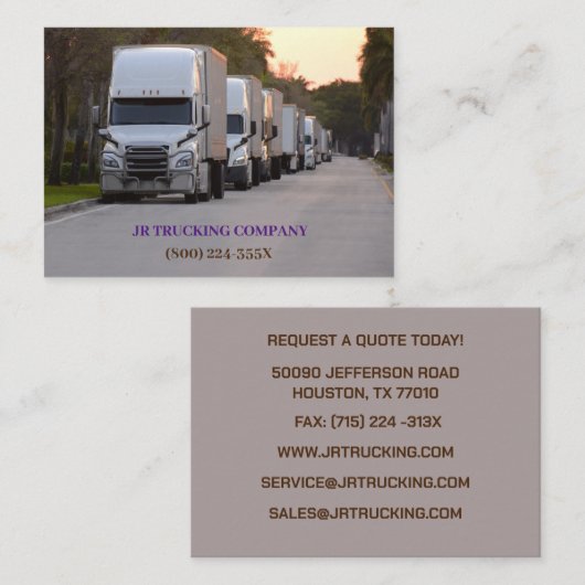 LKW-Fahrer Visitenkarte (Vorne/Hinten)