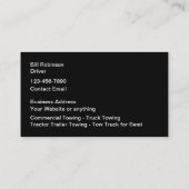LKW-Fahrer Visitenkarte (Rückseite)