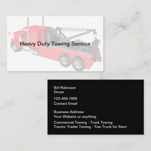 LKW-Fahrer Visitenkarte (Vorne/Hinten)