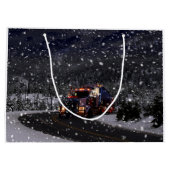 LKW-Fahrer-Weihnachten Große Geschenktüte (Rückseite)