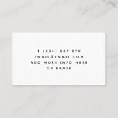 LKW-Fahrer Weiß Visitenkarte (Rückseite)