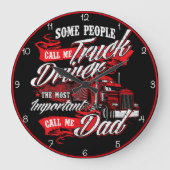 Lkw-Fahrer: Wichtigster Vater Große Wanduhr (Vorderseite)