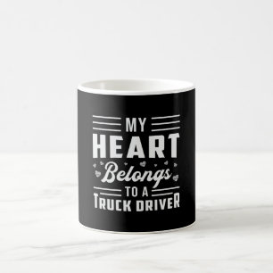 LKW-Fahrers Frau Mein Herz gehört einem LKW-Fahrer Kaffeetasse