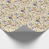 LKW-Fest: Cartoon Muster Geschenkpapier (Ecke)