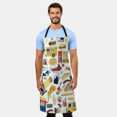 LKW-Fest: Cartoon Muster Schürze (Getragen)
