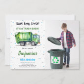 LKW-Foto für Grüne und Schwarze Garbage Einladung (Vorderseite)