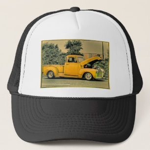 LKW-Foto stellt Vintages altes klassisches T-Shirt Truckerkappe