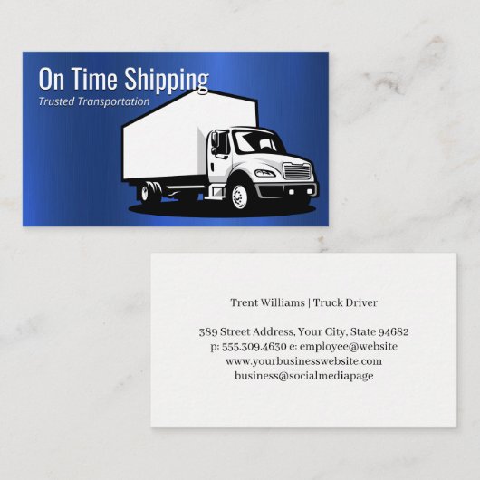 LKW-Fracht | Versandmethode Visitenkarte (Vorne/Hinten)