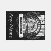 Lkw-Führerbücher sind im Dezember Geboren Fleecedecke (Vorderseite (Horizontal))