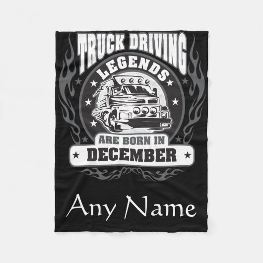 Lkw-Führerbücher sind im Dezember Geboren Fleecedecke (Vorderseite)