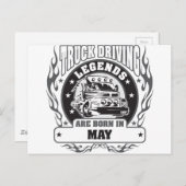 Lkw-Führerbücher sind im Mai Geboren Postkarte (Vorne/Hinten)