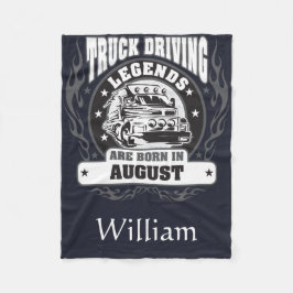 Lkw-Führerhauslegende sind im August mit dem Namen Fleecedecke