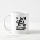LKW Funny Mug fahren Kaffeetasse (Links)
