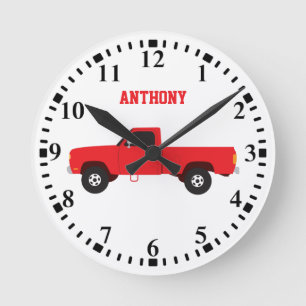 LKW für den personalisierten Lieferwagen Runde Wanduhr