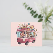 LKW für Eiscreme Postkarte (Stehend Vorderseite)