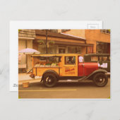 LKW für klassische Lebensmittel Postkarte (Vorne/Hinten)