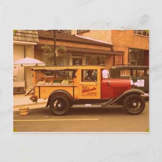 LKW für klassische Lebensmittel Postkarte (Vorderseite)