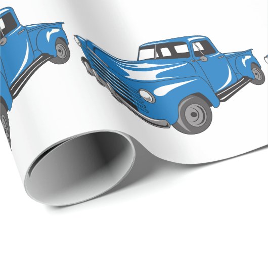 LKW für klassischen Lieferwagen Geschenkpapier (Rolleneckpunkt)