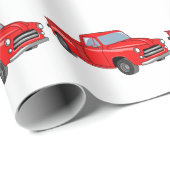 LKW für klassischen Lieferwagen Geschenkpapier (Rolleneckpunkt)