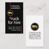 LKW für Mietwagen auf der Roten Linie Visitenkarte (Vorne/Hinten)