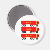 LKW-Gelb-Kühlschrankmagnet Magnet (Vorderseite/Rückseite)