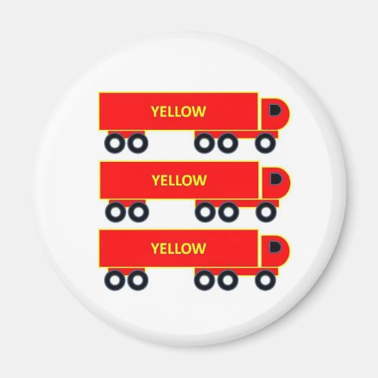 LKW-Gelb-Kühlschrankmagnet Magnet (Vorne)