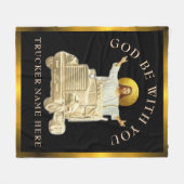 LKW "GOD BE WITH YOU" Personalisiertes Geschenk Fleecedecke (Vorderseite (Horizontal))