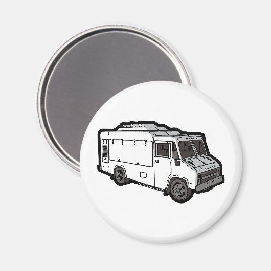 LKW: Grundlegend (weiß) Magnet (Vorderseite/Rückseite)