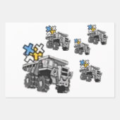 Lkw-Herzlast - FIFOHearen Geschenkpapier Set (Vorderseite 3)