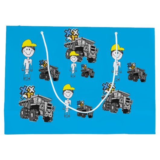 Lkw-Herzlast - FIFOHearen Große Geschenktüte (Rückseite)