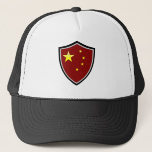 LKW-Hut auf der chinesischen Flagge Truckerkappe