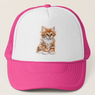 LKW-Hut mit Little Baby Kitten - Malerei Truckerkappe