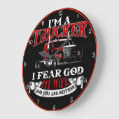 LKW: Ich fürchte Gott, meine Ehefrau Große Wanduhr (Winkel)