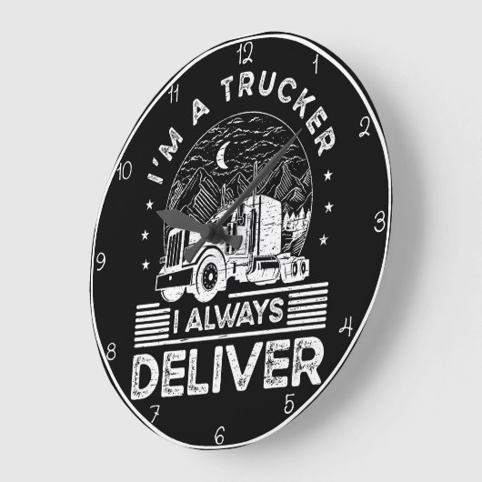 LKW: Ich gebe immer ab Große Wanduhr (Winkel)