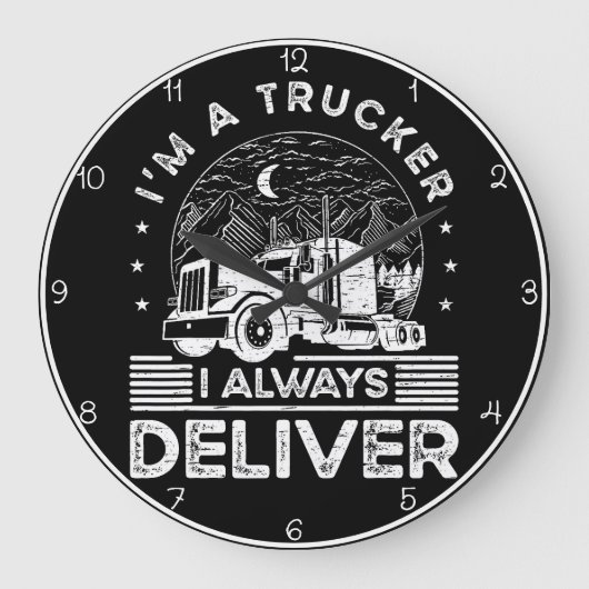 LKW: Ich gebe immer ab Große Wanduhr (Vorderseite)