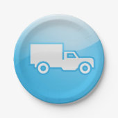LKW-Icon-Papier-Teller Pappteller (Vorderseite)