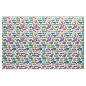 LKW-Illustrationen im Cartoon Stoff (Fat Quarter (45,7 x 55,9 cm))