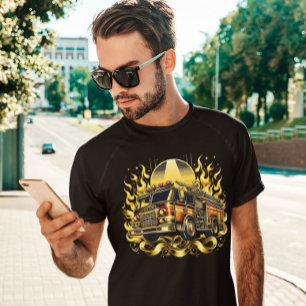 LKW in Flammen T-Shirt