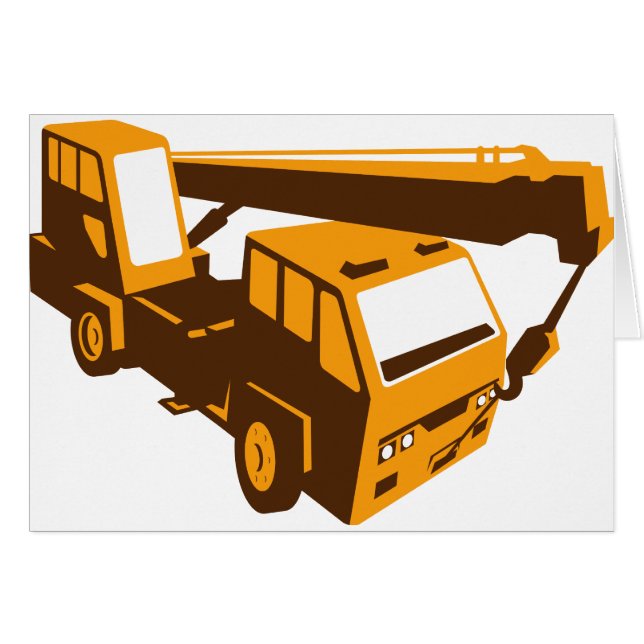 LKW-Krantransporthebemaschine Retro (Vorderseite (Horizontal))